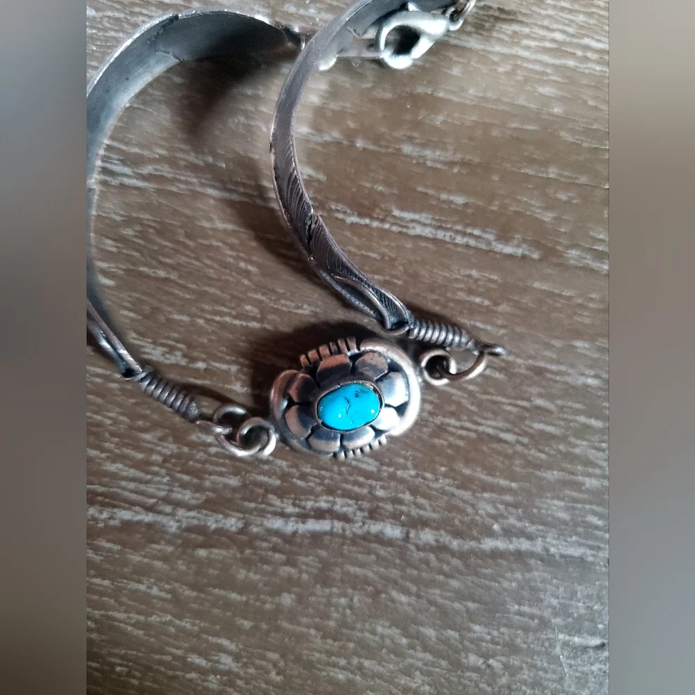 Silver feather boho bracelet - Picture 4 of 4